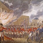 A vintage illustration of Washington is burning, representing the themes of financial power and hidden influence explored in “The Kings Have Won.”