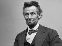 Smiling Abraham Lincoln Gardner 1865